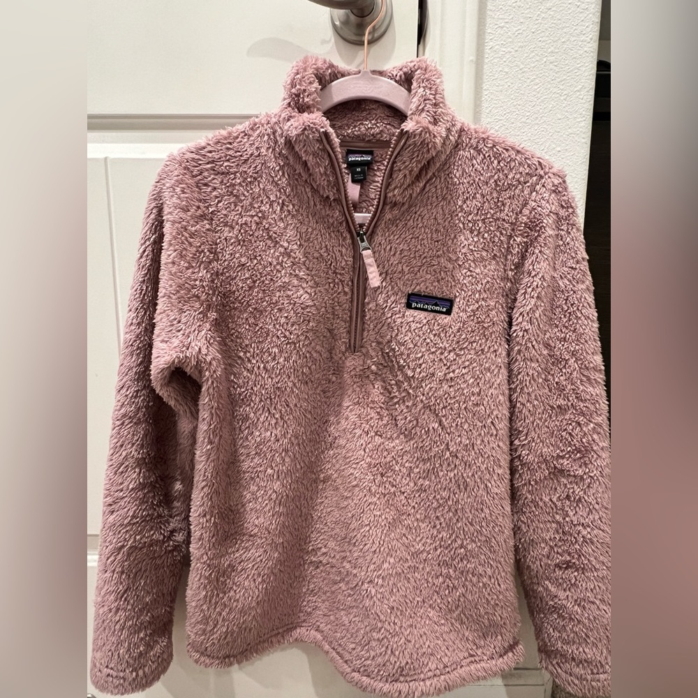Patagonia Los Gatos Quarter Zip Fuzzy Fleece Pullover Antho Pink Women XS